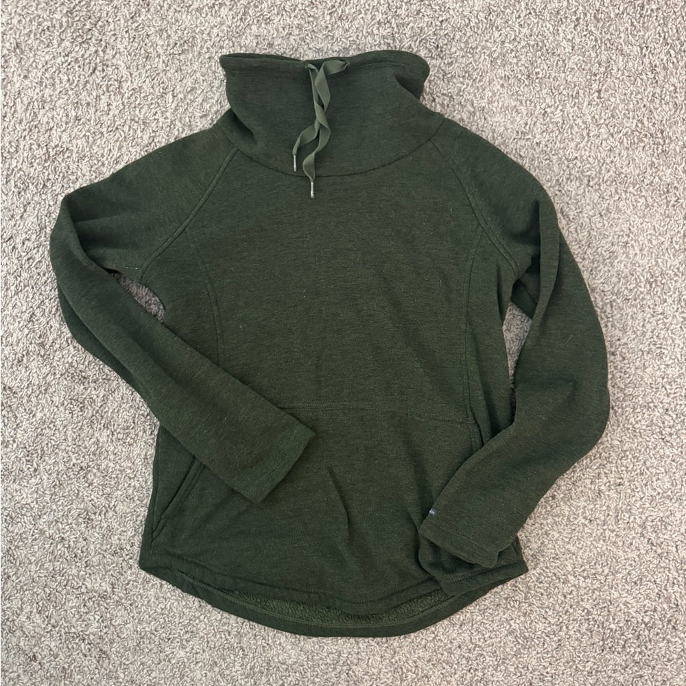 Cozy Dark Green Cowl Neck Pullover Sweater
